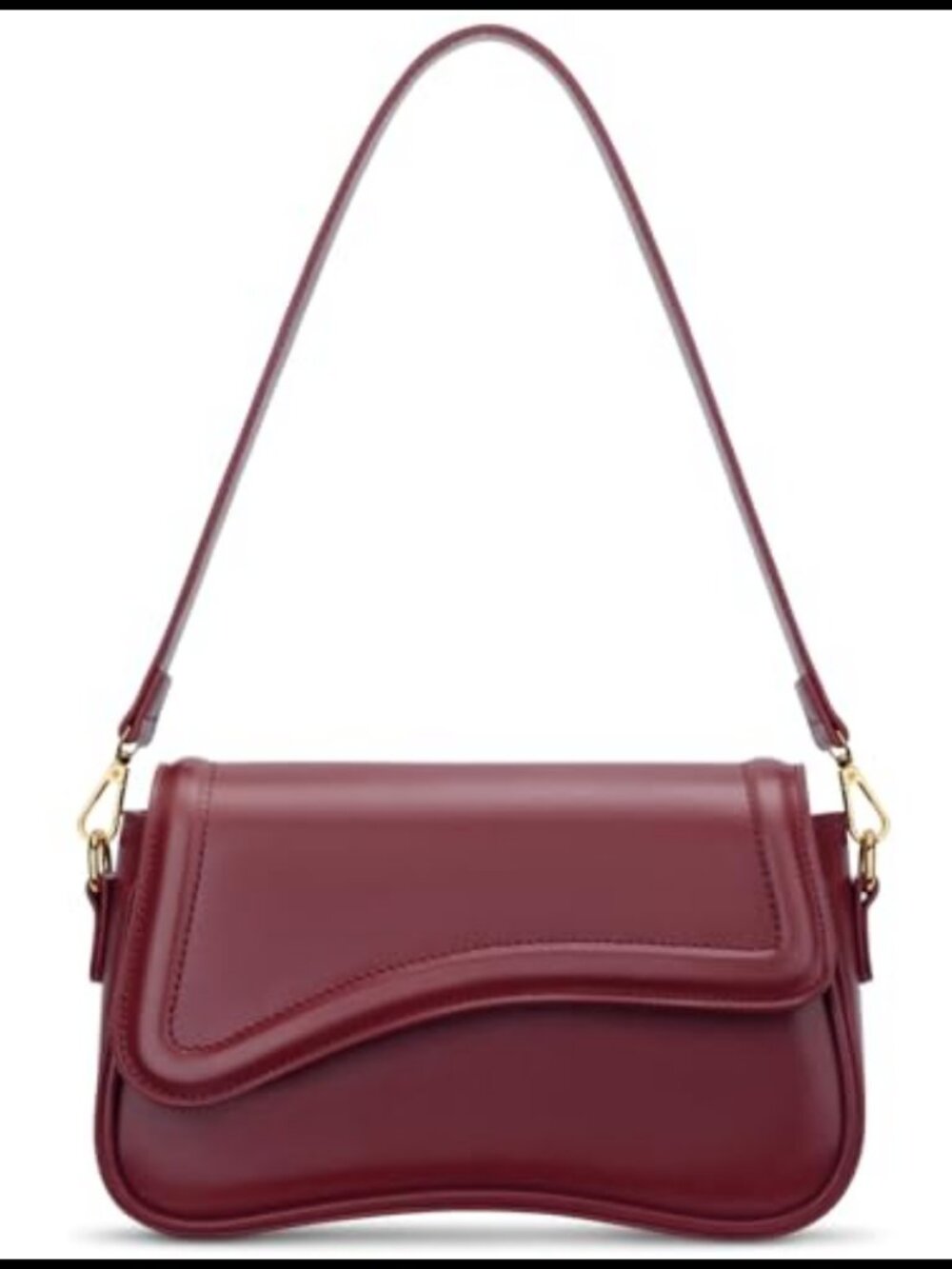 PU Leather Hobo Shoulder Bag Mini Clutch Purse with Removable Strap